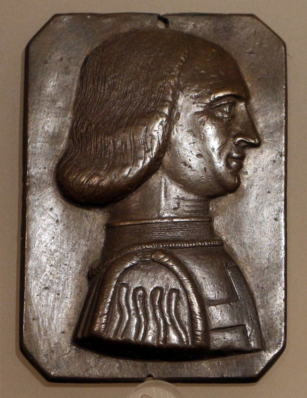 Italia del nord, busto di personaggio con veste da crociato, 1425-50 ca - Sailko