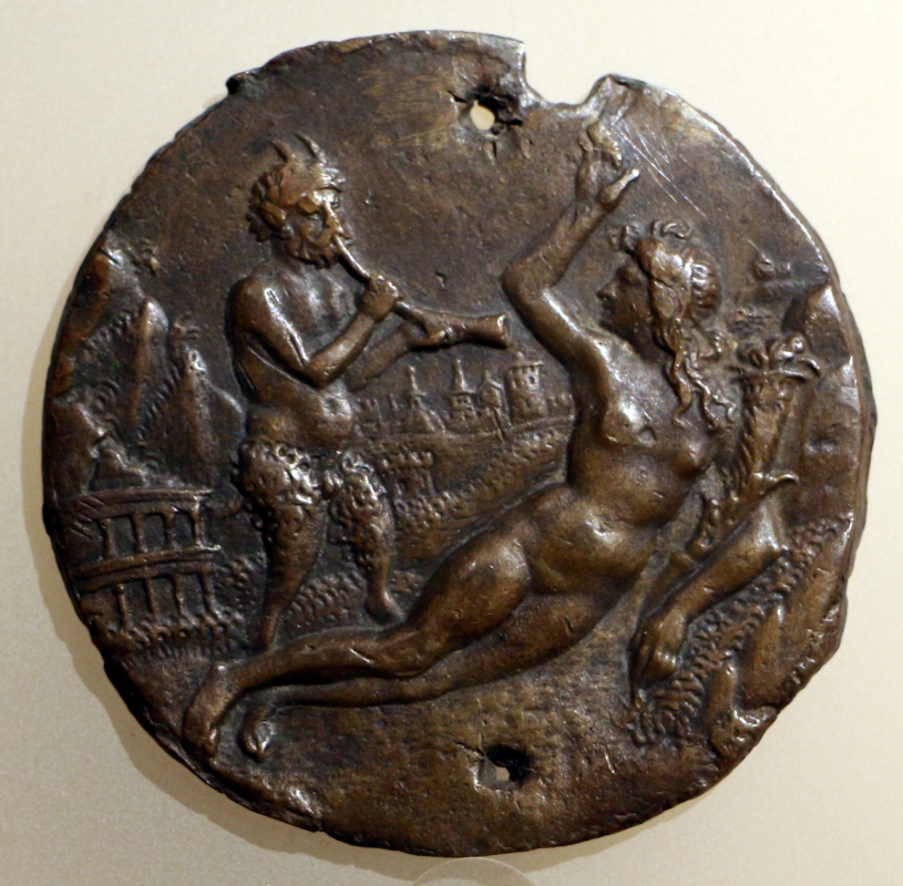 Pseudo fra antonio da brescia (attr.), abbondanza e un satiro, italia del nord, 1500 ca - Sailko
