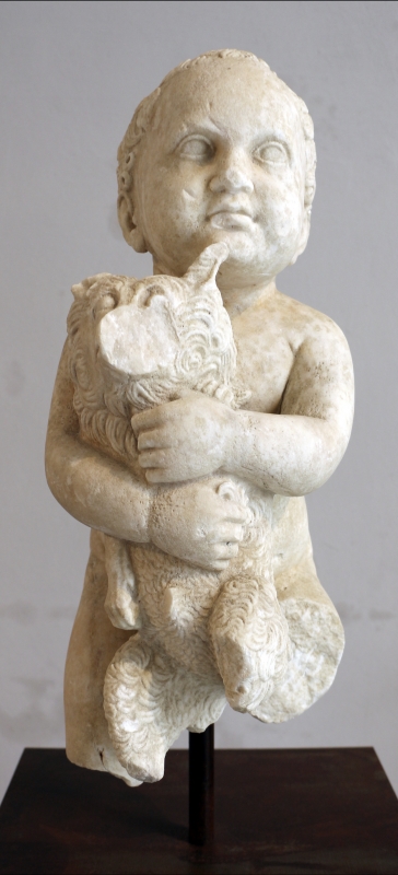 Bambino con cane, I secolo dc, da s. zaccaria, ravenna - Sailko