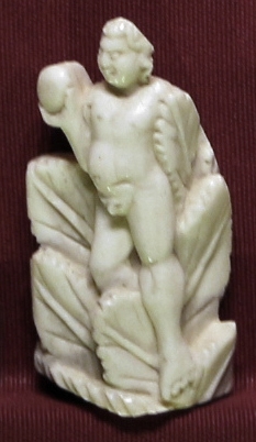 Italia settentrionale, placchetta di cornice con genio ignudo, osso, xv secolo - Sailko