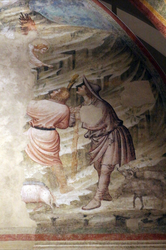 Pietro da rimini e bottega, affreschi dalla chiesa di s. chiara a ravenna, 1310-20 ca., natività e annuncio ai pastori 05 - Sailko
