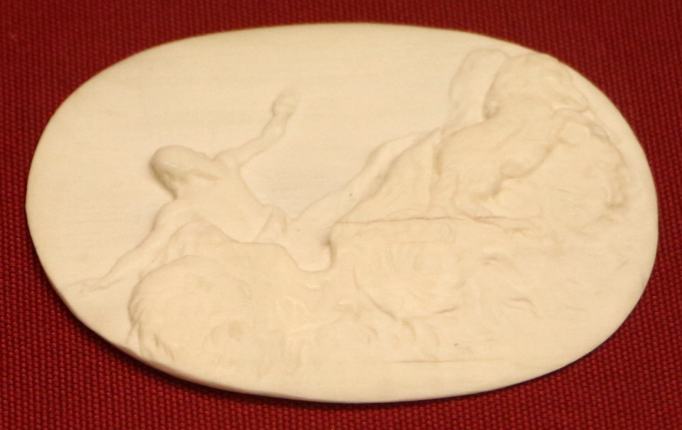 Francia (attr.), lastrina con la caduta di fetonte, avorio, xviii secolo - Sailko