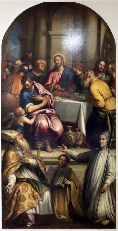 Matteo ingoli, cenacolo con s. apollinate e il beato lorenzo giustiniani, 1600-30 ca - Sailko