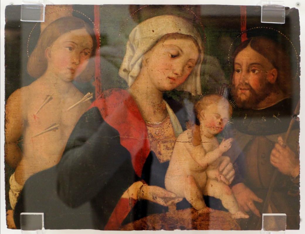 Marco bello, madonna col bambino tra i ss. sebastiano e rocco, 1490-1520 (ve) - Sailko