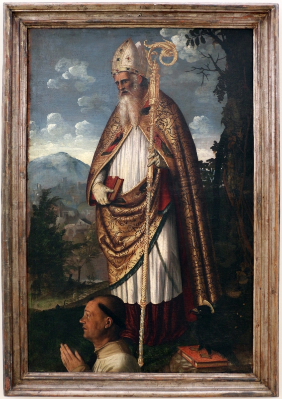 Filippo da verona, san benedetto e un devoto, 1510-15 ca. 01 - Sailko