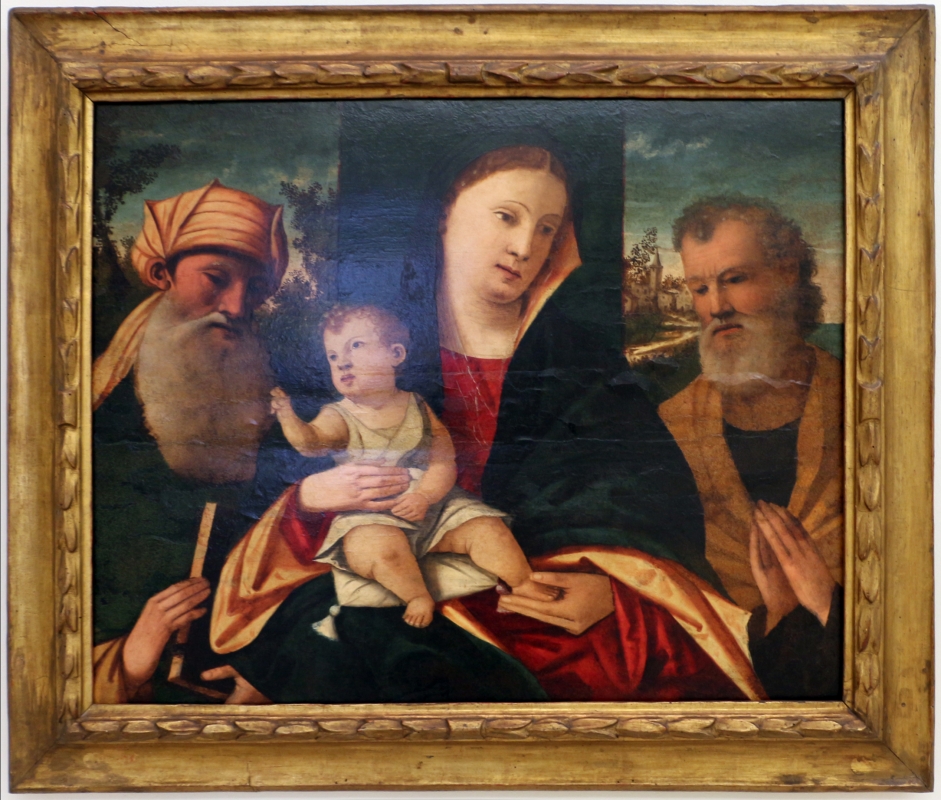 Francesco da santacroce, madonna col bambino tra i ss. simone e giuseppe, 1500-50 ca - Sailko