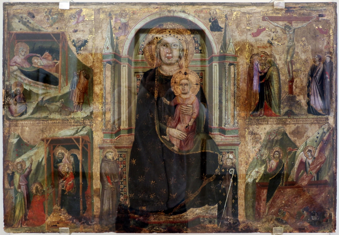 Maestro del coro scrovegni, madonna col bambino, santi e quattro storie di cristo, 1300-50 ca - Sailko