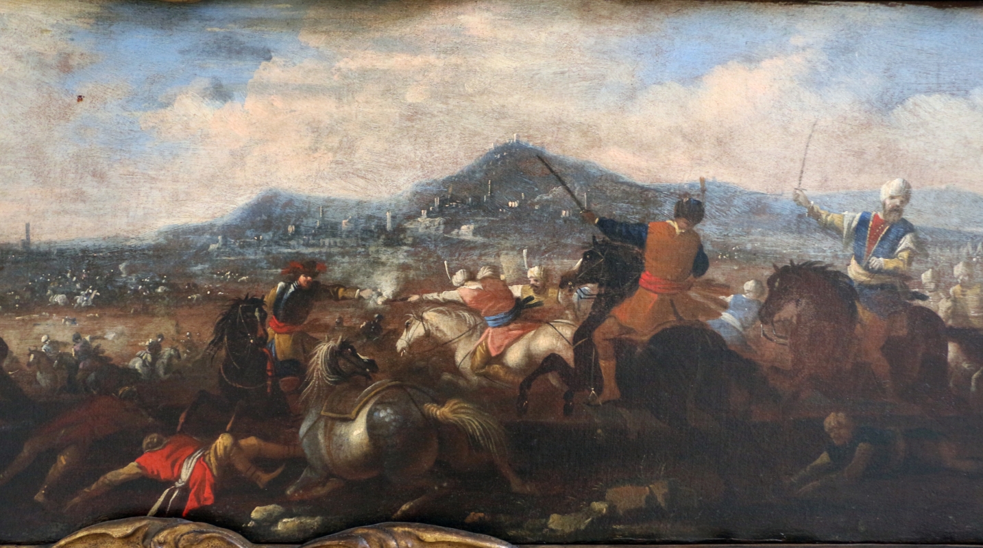 Ignoto, battaglia tra cavalieri turchi e cristiani, 1650-1700 ca. 02 - Sailko