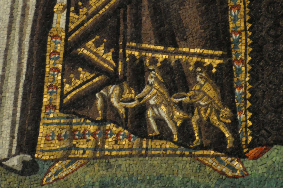 SanVitale mosaico detalle vestido emperatriz Teodora - Hispalois