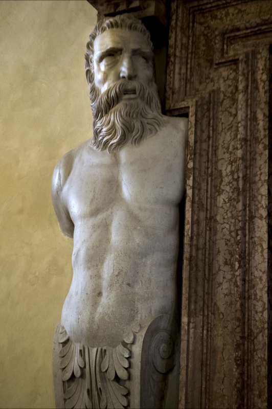 Statua all'ingresso del refettorio - Domenico Bressan