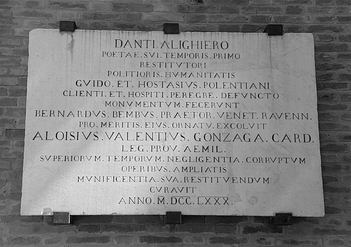 Tomba di Dante iscrizione - Opi1010