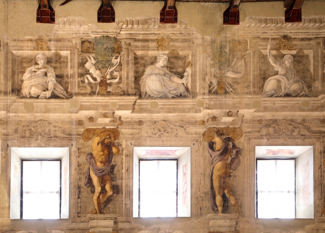 Pier francesco battistelli e aiuti, affreschi con scene dell'orlando furioso e della gerusalemme l. tra telamoni, 1619-28, 24 - Sailko