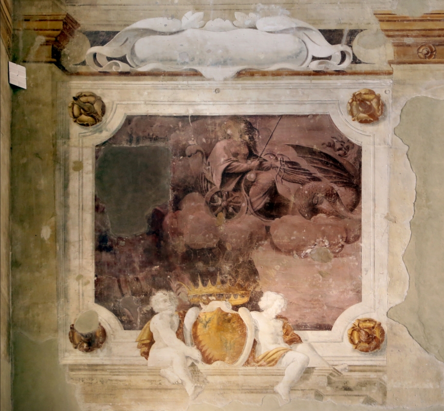 Pier francesco battistelli e aiuti, affreschi con scene dell'orlando furioso e della gerusalemme l. tra telamoni, 1619-28, 10 - Sailko