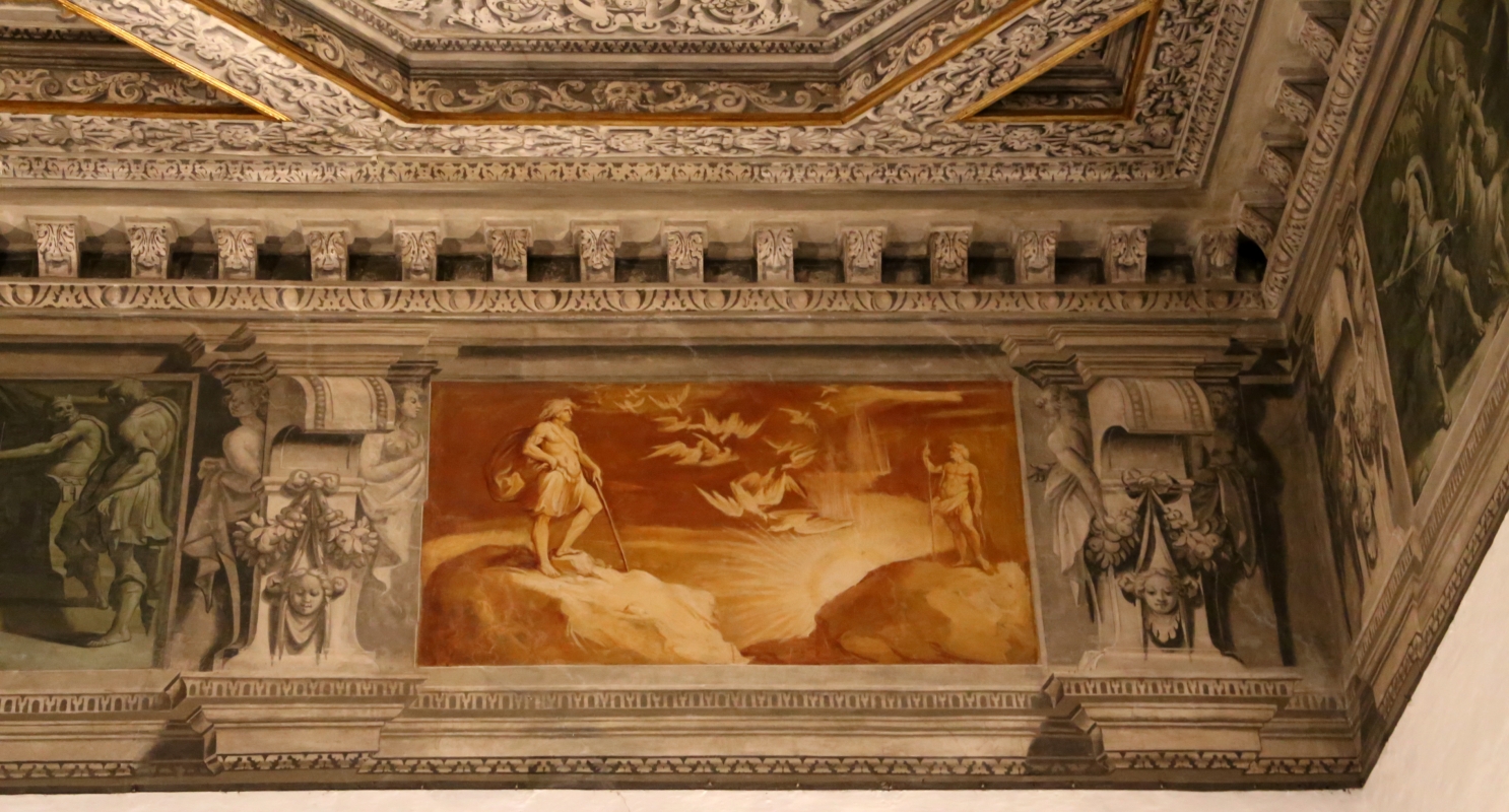 Gualtieri, palazzo bentivoglio, sala di giove, fregio con storie di roma da tito livio, 1600-05 circa, 04 visione di romolo - Sailko