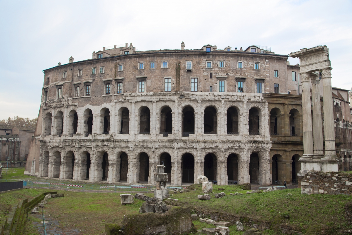 The Theatre of Marcellus and the ruins of the Temple of Apollo Sosianus - Simone Antonazzo / ENIT SpA