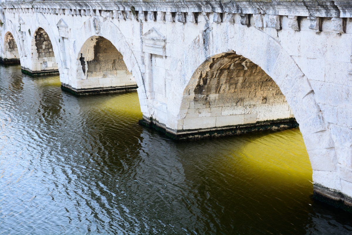 Ponte di Tiberio, northern end, detail - Optimistiks