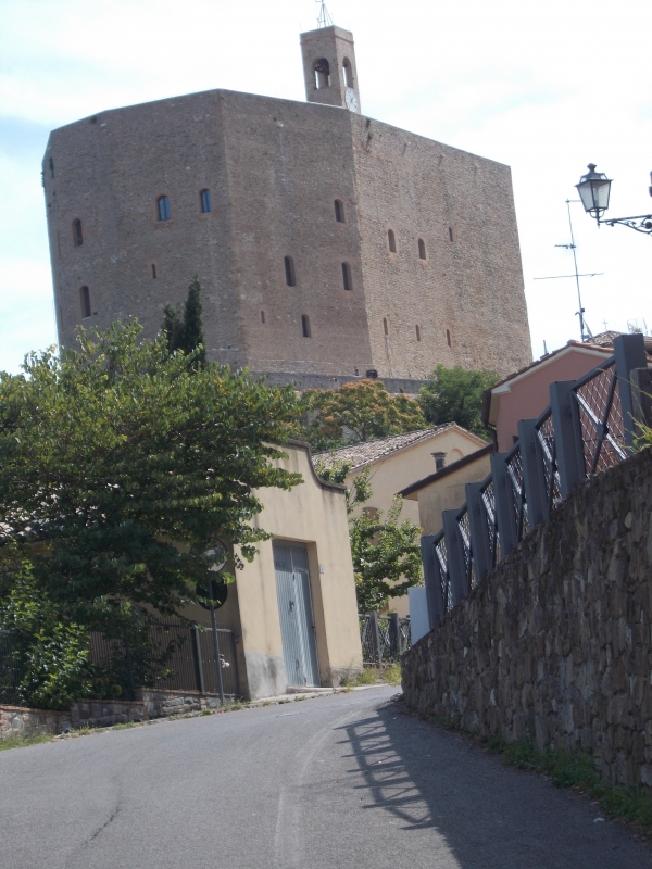 L'imponente Rocca Malatestiana dalla strada - Baroxse