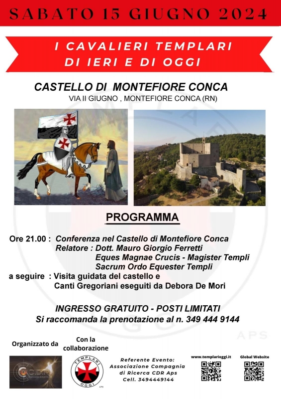 I CAVALIERI TEMPLARI DI IERI E DI OGGI photo by castello di Montefiore Conca