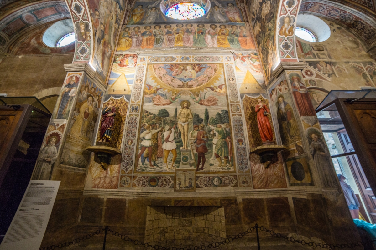Duomo di San Gimignano, affresco con il Martirio di San Sebastiano di Benozzo Gozzoli - Simone Antonazzo / ENIT SpA