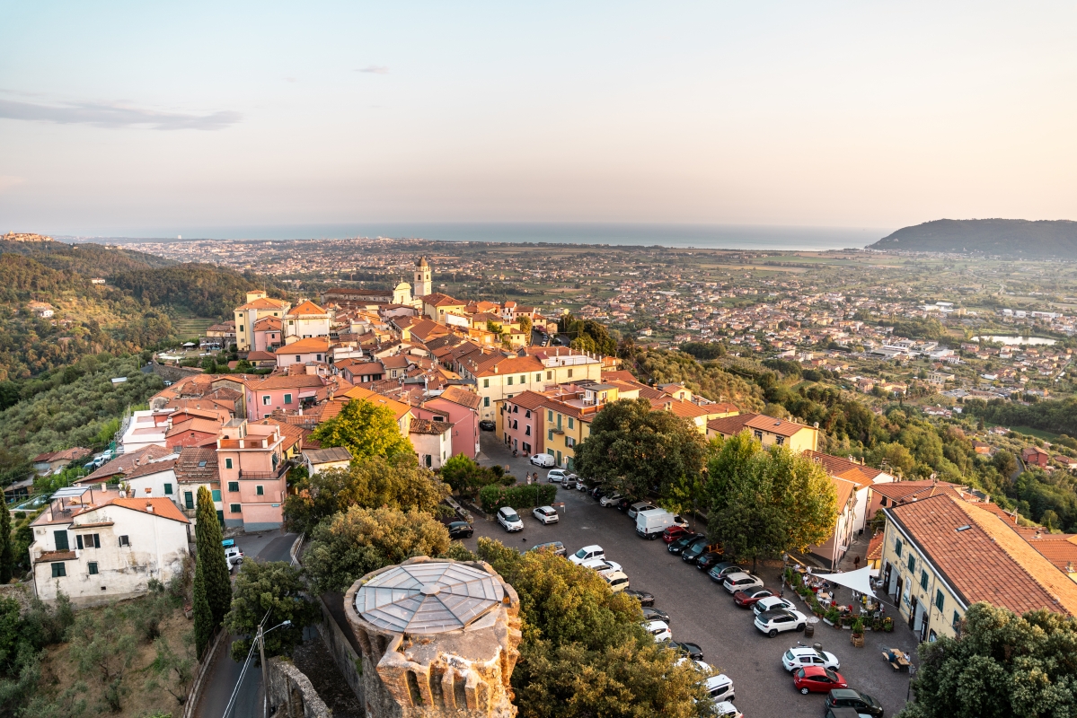 Aerial view of the village of Castelnuovo Magra - ENIT SpA