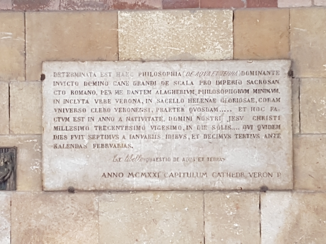 Epigrafe in memoria della presenza di Dante a S.Elena - Claudio Pasquetto