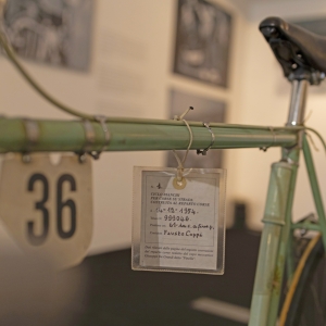 Dettaglio di bicicletta appartenuta a Fausto Coppi conservata al Museo dei campionissimi - ENIT SpA