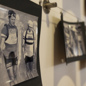 Foto storica di campioni del ciclismo al Museo dei campionissimi - ENIT SpA