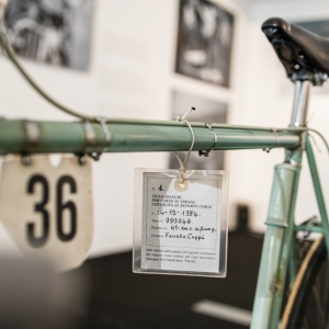 Dettaglio di bicicletta appartenuta a Fausto Coppi conservata al Museo dei campionissimi - ENIT SpA