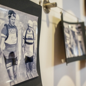 Foto storica di campioni del ciclismo al Museo dei campionissimi - ENIT SpA