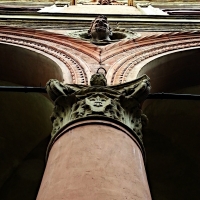 Particolare colonna di piazza Santo Stefano