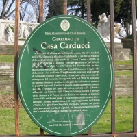 Cartello giardino casa Carducci Bologna