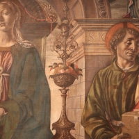 Francesco del cossa, pala dei mercanti, col committente alberto de' cattanei, 1474, 07 - Sailko