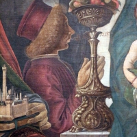 Francesco del cossa, pala dei mercanti, col committente alberto de' cattanei, 1474, 04 - Sailko