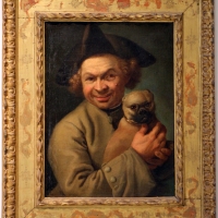 Stefano gherardini (attr.), uomo con cane in braccio, 1740-50 ca - Sailko