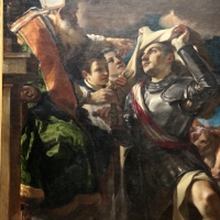 Guercino, san guglielmo riceve l'abito religioso da san felice vescovo, 1620, dai ss. gregorio e siro 03 - Sailko