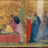 Giovanni baronzio, crocifissione, sepoltura e discesa al limbo con santi, 1330 ca. 02 - Sailko