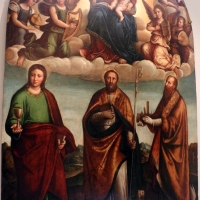 Nicolò pisano, madonna in gloria adorata da tre santi, 1534, 01 - Sailko