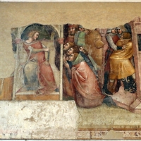 Anonimo bolognese, storie di giuseppe ebreo, 1330-75 ca., 08 i fratelli di giuseppe scacciati dal faraone - Sailko