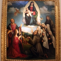 Giacomo francia, madonna in gloria, quattro santi e sei monache, 1515 ca - Sailko - Bologna (BO)