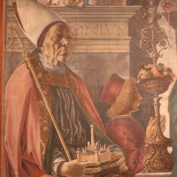 Francesco del cossa, pala dei mercanti, col committente alberto de' cattanei, 1474, 02 - Sailko