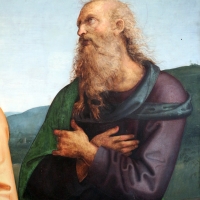 Perugino, madonna in gloria e santi, da s. giovanni in monte, 1500 ca. 05 giovanni evangelista