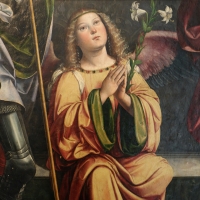 Francesco francia, madonna in trono e santi, 1490 ca, da s. maria della misericordia, 03 angelo - Sailko