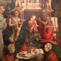 Amico aspertini, madonna in trono, santi e due devoti, 1504-05, dai ss. girolamo ed eustachio, 04 - Sailko