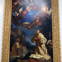 Guercino, san bruno in adorazione della madonna in gloria, 1647, da s. girolamo della certosa 01 - Sailko