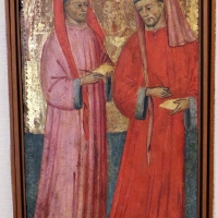 Pittore bolognese, ss. cosma e damiano, 1400-10 ca