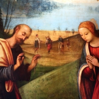 Lorenzo costa, adorazione del bambino con arrivo dei magi, 1503-06, da ss. gervasio e protasio, 03 - Sailko - Bologna (BO)