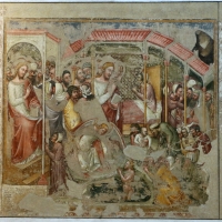 Simone dei crocifissi e jacobus, guarigione del paralitico, 1350-60 ca., da oratorio di mezzaratta