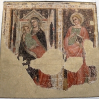 Andrea de' bruni (attr., ambito di Vitale), madonna in trono col bambino e s.g. evangelista, 1360-65 ca., da s. m. maddalena - Sailko