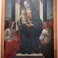 Maestro di ambrogio saraceno, madonna col bambino in trono e due angeli, 1493, da s. giovanni in monte, 01 - Sailko