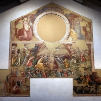 Vitale da bologna, annunciazione, nativitÃ , sogno di maria e guarigione miracolosa, 1340-45 ca., da oratorio di mezzaratta 01 - Sailko - Bologna (BO)